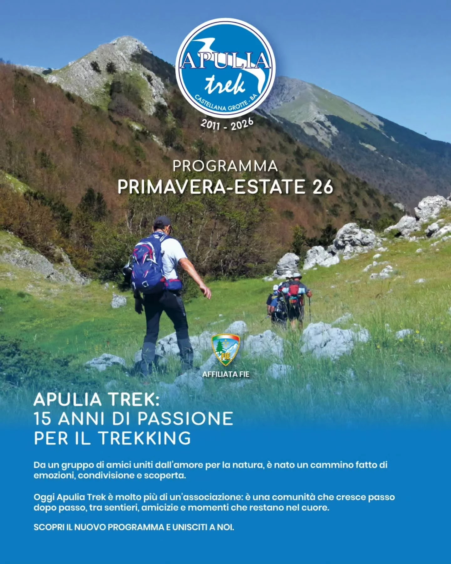 Il nuovo programma Primavera/Estate 2026 - Apulia Trek. Unisciti a noi!
